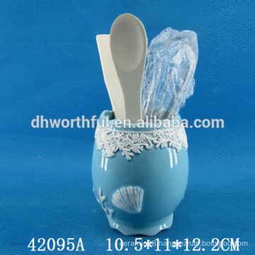 2016 hot sale sea ceramic kitchen utensil holder
